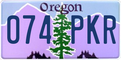 OR license plate 074PKR