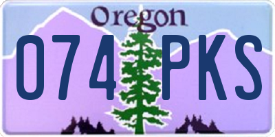 OR license plate 074PKS