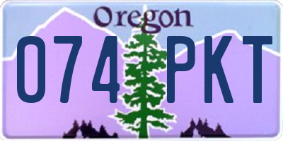 OR license plate 074PKT