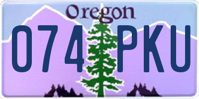 OR license plate 074PKU
