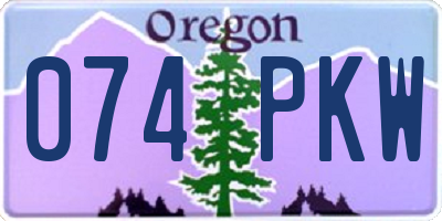 OR license plate 074PKW