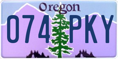 OR license plate 074PKY