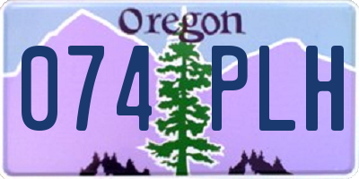 OR license plate 074PLH
