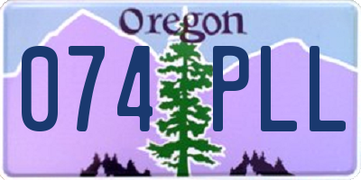 OR license plate 074PLL