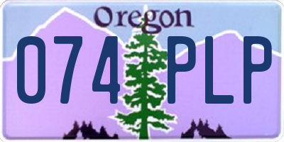 OR license plate 074PLP