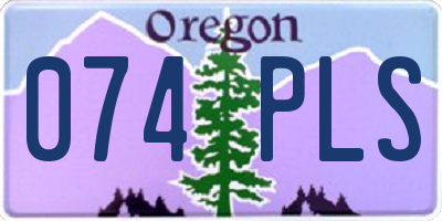 OR license plate 074PLS