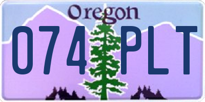 OR license plate 074PLT