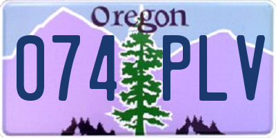 OR license plate 074PLV