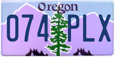 OR license plate 074PLX