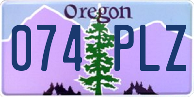 OR license plate 074PLZ