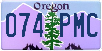 OR license plate 074PMC