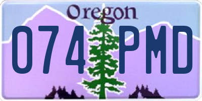 OR license plate 074PMD
