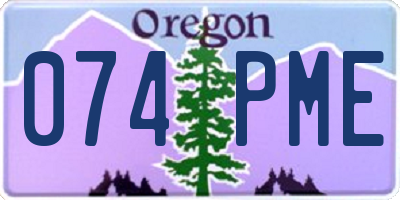 OR license plate 074PME