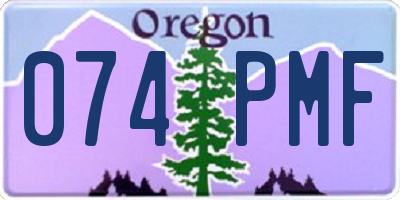 OR license plate 074PMF