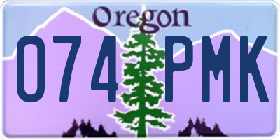 OR license plate 074PMK