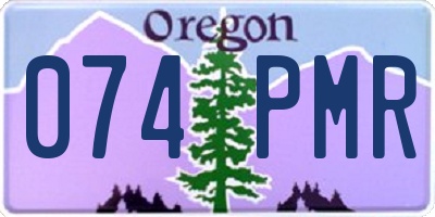 OR license plate 074PMR