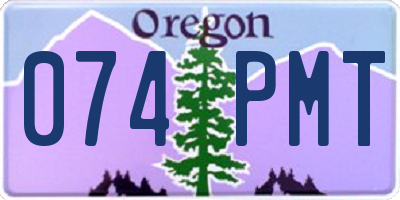 OR license plate 074PMT