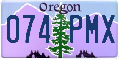 OR license plate 074PMX