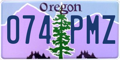 OR license plate 074PMZ