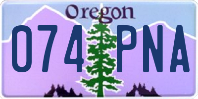 OR license plate 074PNA