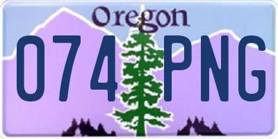 OR license plate 074PNG