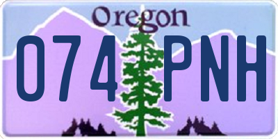 OR license plate 074PNH