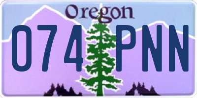 OR license plate 074PNN