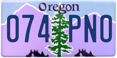 OR license plate 074PNO