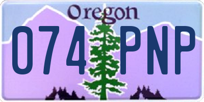 OR license plate 074PNP