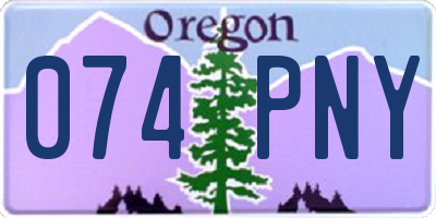 OR license plate 074PNY