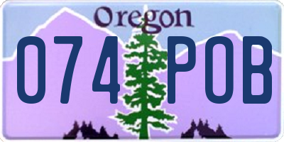 OR license plate 074POB