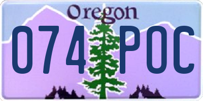 OR license plate 074POC