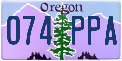 OR license plate 074PPA