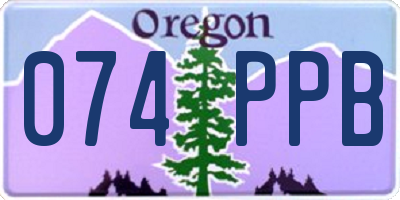OR license plate 074PPB
