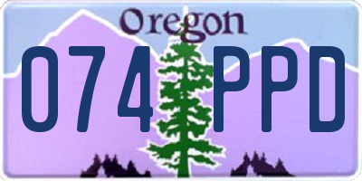 OR license plate 074PPD