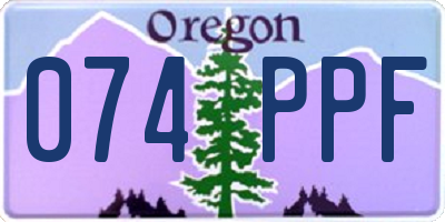 OR license plate 074PPF