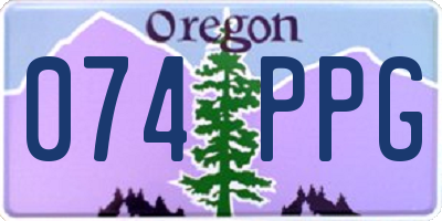 OR license plate 074PPG