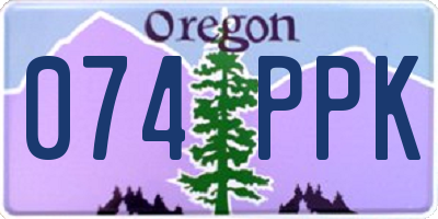 OR license plate 074PPK