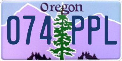 OR license plate 074PPL