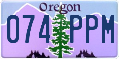 OR license plate 074PPM