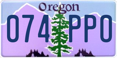 OR license plate 074PPO
