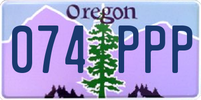 OR license plate 074PPP