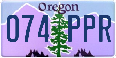 OR license plate 074PPR
