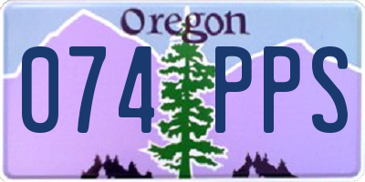 OR license plate 074PPS