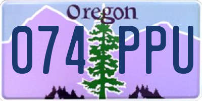 OR license plate 074PPU