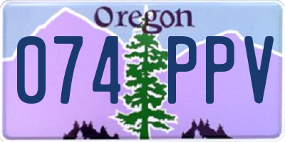OR license plate 074PPV