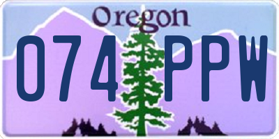 OR license plate 074PPW