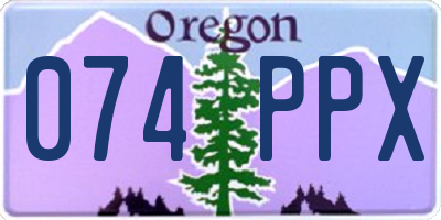 OR license plate 074PPX