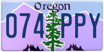 OR license plate 074PPY