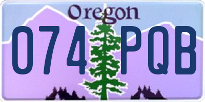 OR license plate 074PQB